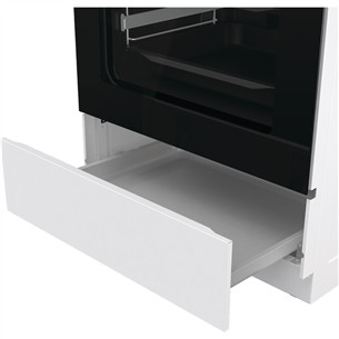 Gorenje, 71 L, laius 60 cm, valge - Gaasipliit elektriahjuga