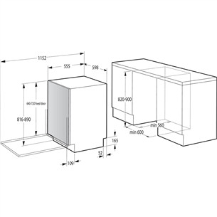 Hisense, 16 place settings - Built-in dishwasher