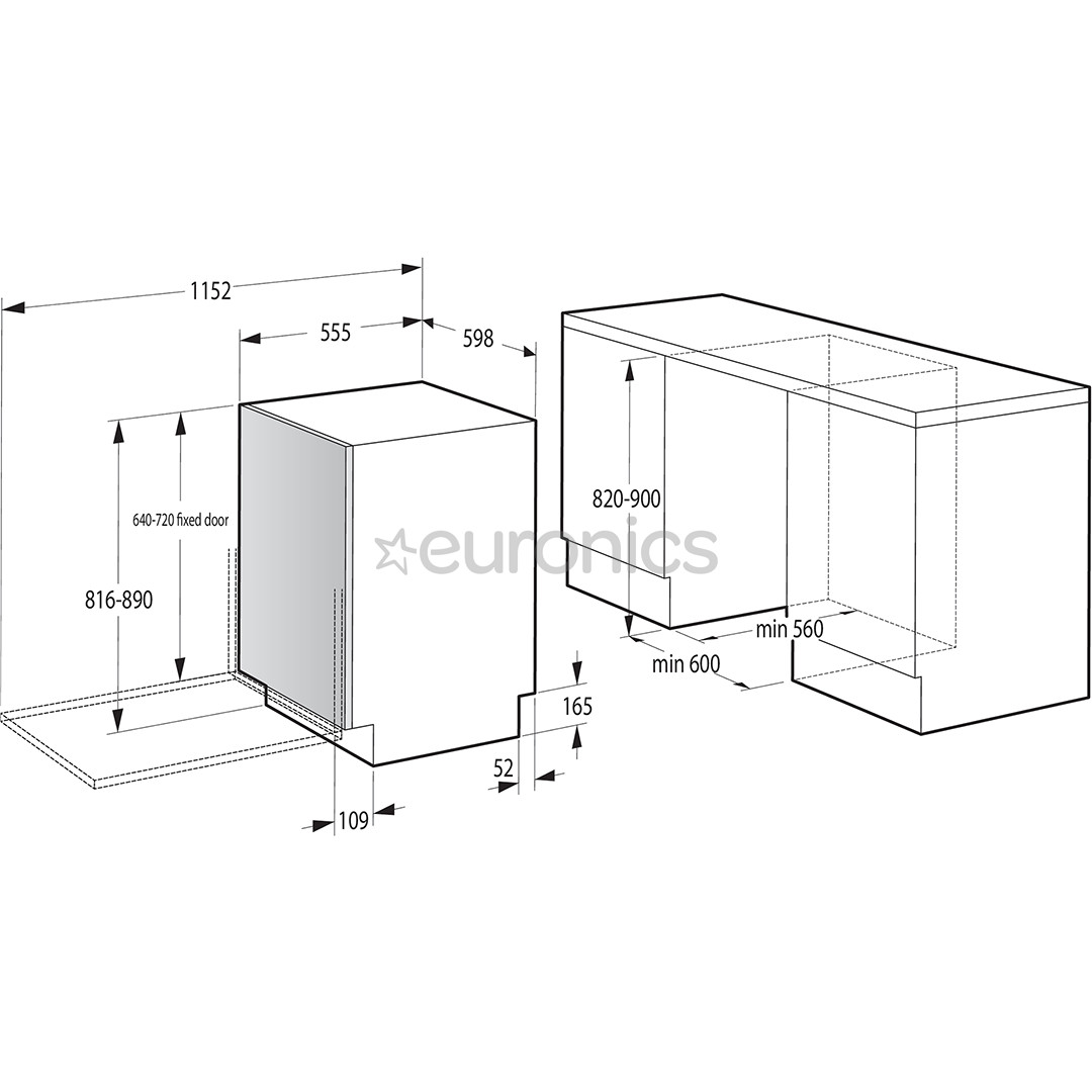 Hisense, 16 place settings - Built-in dishwasher