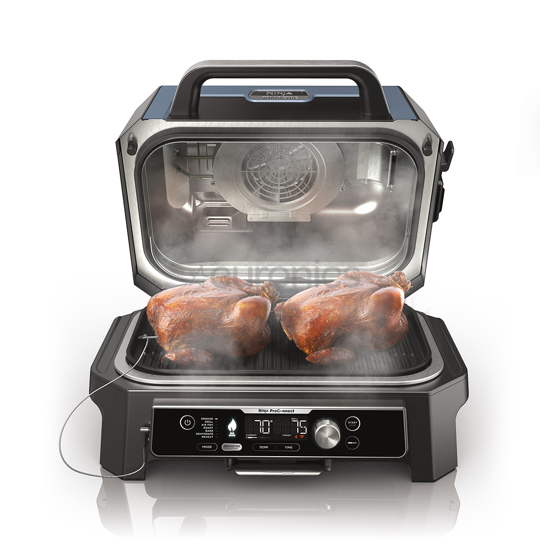 Ninja Woodfire Pro Connect XL, синий/черный - Электрический уличный гриль