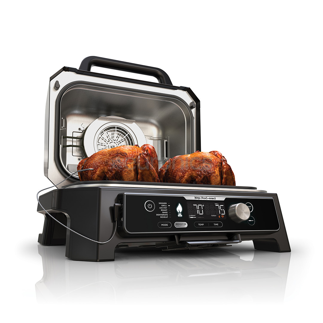 Ninja Woodfire Pro Connect XL, синий/черный - Электрический уличный гриль