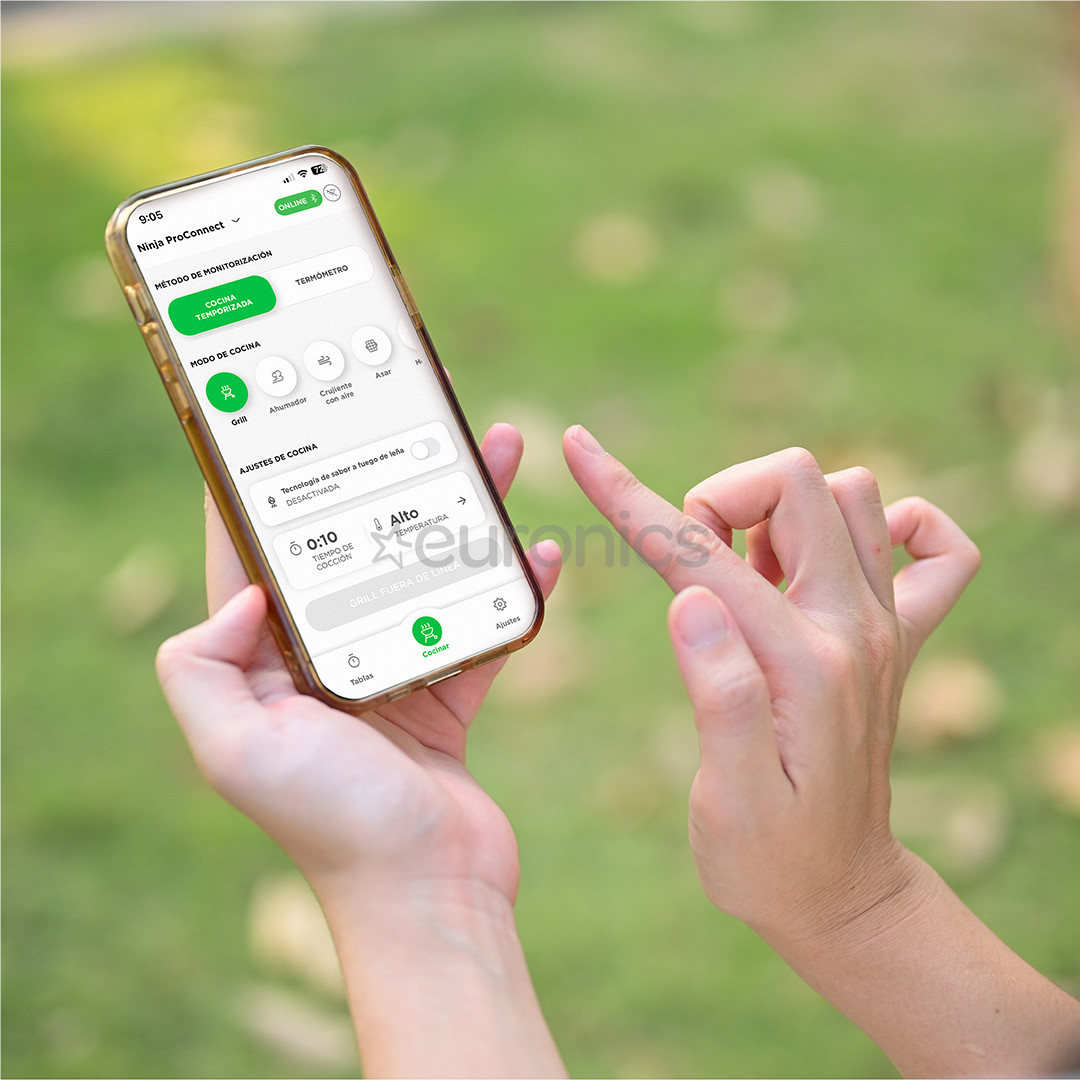 Ninja Woodfire Pro Connect XL, синий/черный - Электрический уличный гриль
