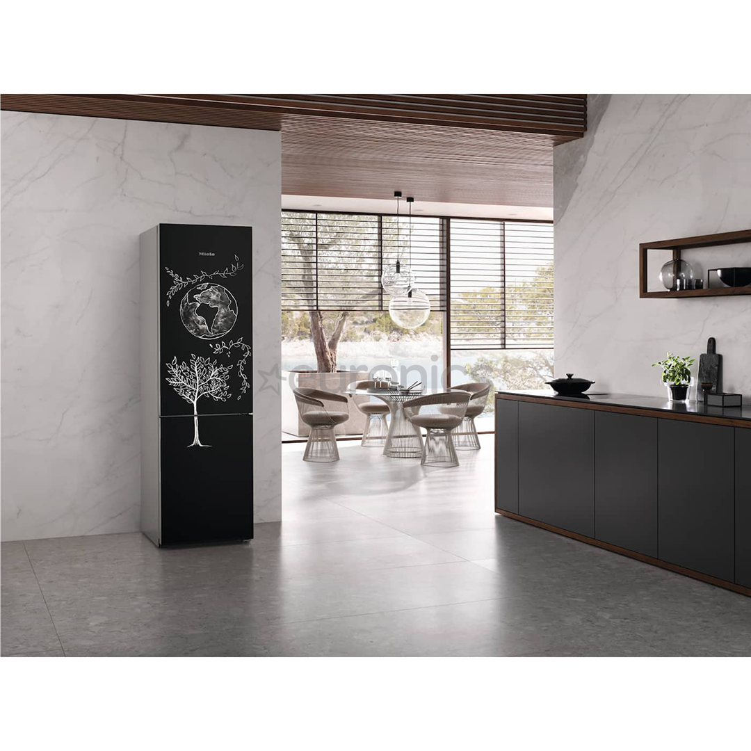 Miele, No Frost, Blackboard edition, 202 cm, 371 L, must/hõbedane - Külmik
