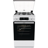 Gorenje, 70 L, width 50 cm, white - Gas cooker with electric oven