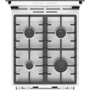 Gorenje, 70 L, laius 50 cm, valge - Gaasipliit elektriahjuga