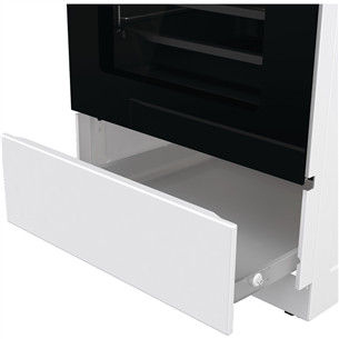 Gorenje, 70 L, laius 50 cm, valge - Gaasipliit elektriahjuga