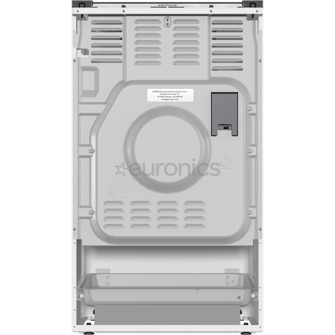 Gorenje, 70 L, laius 50 cm, valge - Gaasipliit elektriahjuga