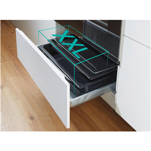 Gorenje, 70 L, laius 50 cm, valge - Gaasipliit elektriahjuga