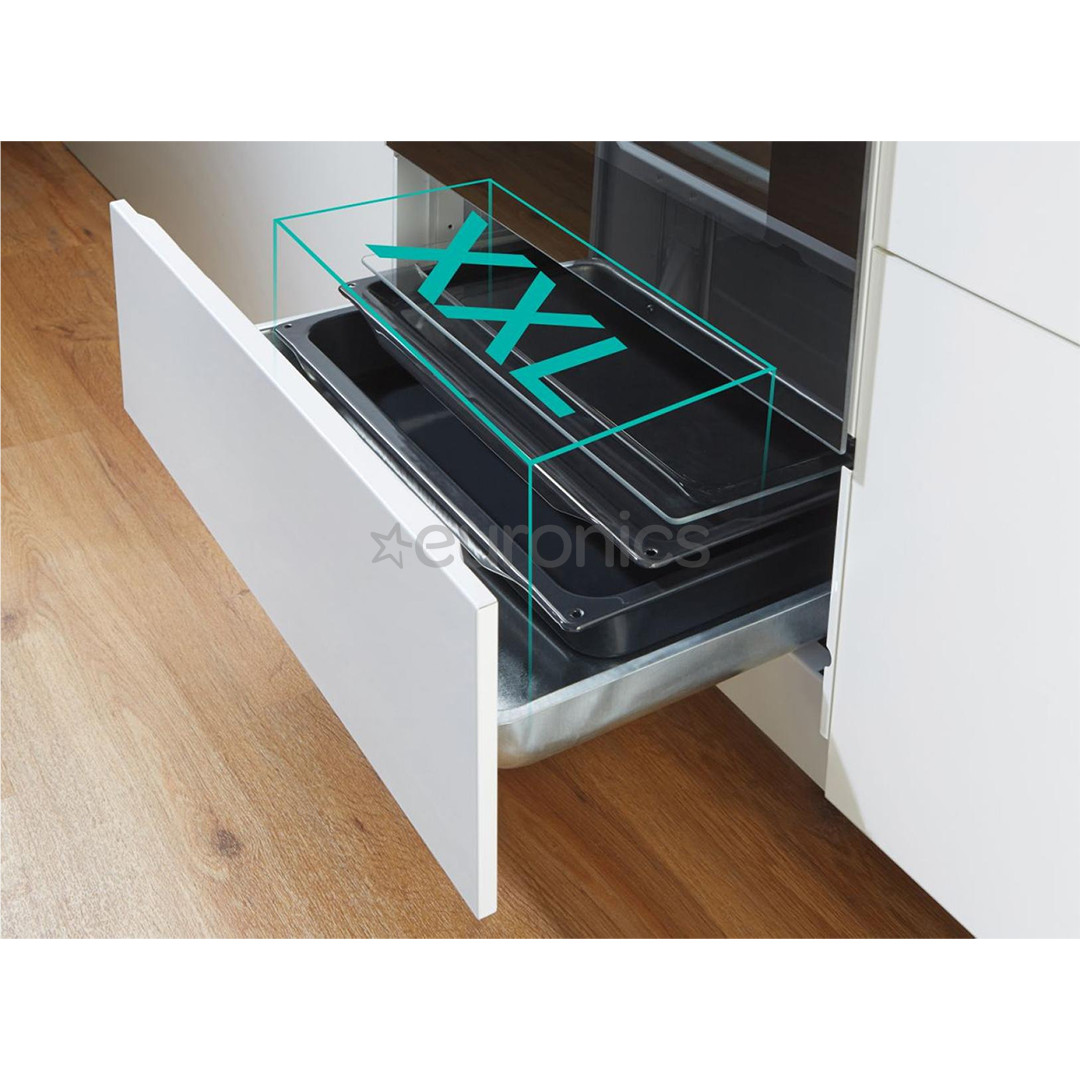 Gorenje, 70 L, laius 50 cm, valge - Gaasipliit elektriahjuga