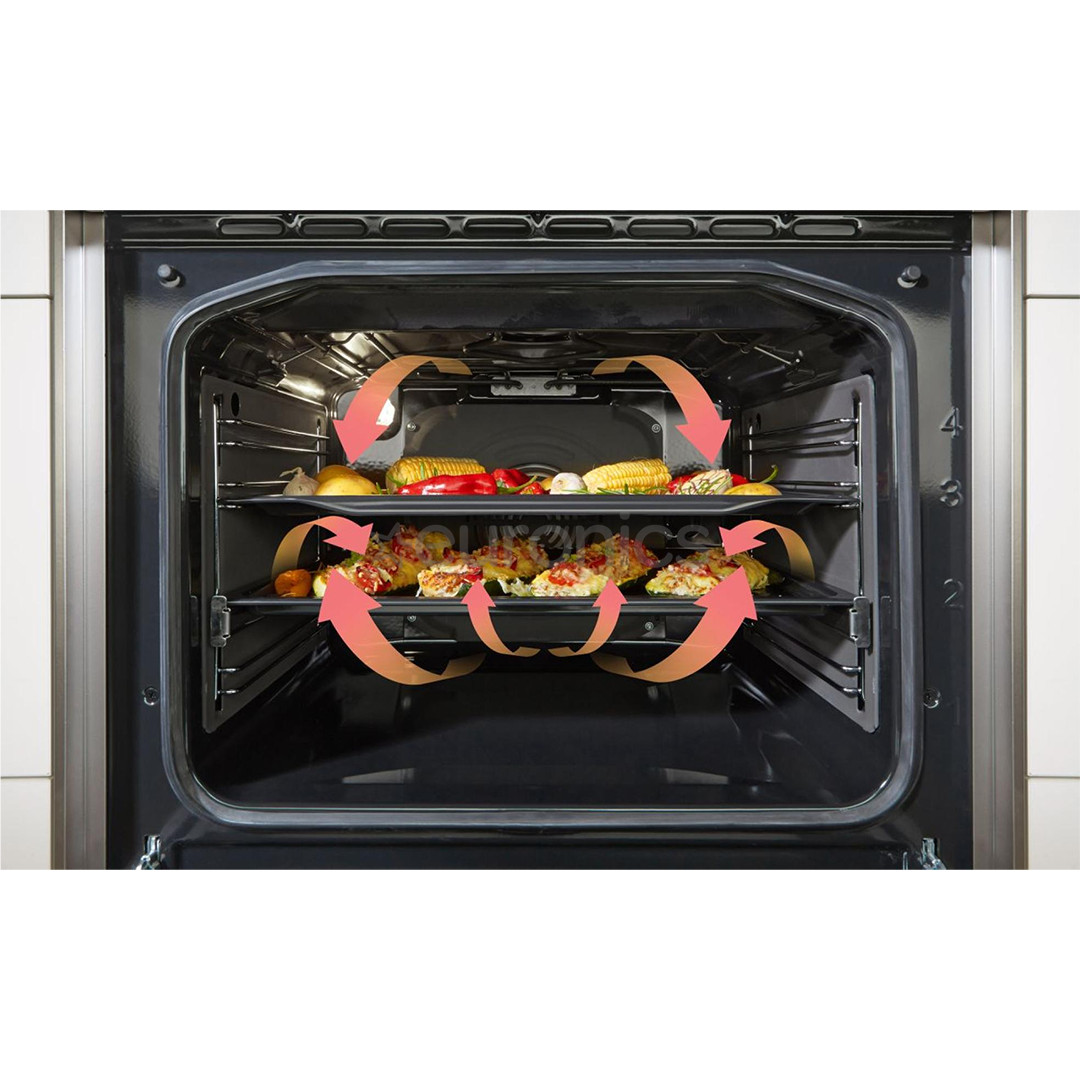 Gorenje, 70 L, laius 50 cm, valge - Gaasipliit elektriahjuga