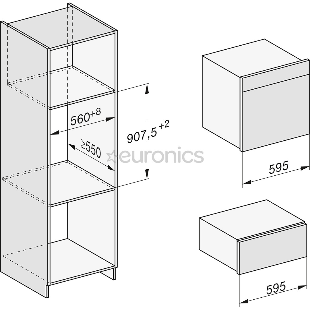 Miele DGC 7460 HC Pro, 67 L, obsidian black - Built-in Steam Oven