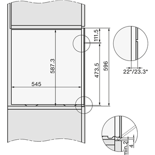 Miele DGC 7460 HC Pro, 67 L, must - Integreeritav auruahi