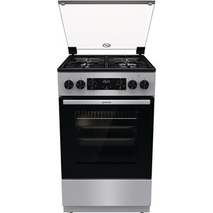 Gorenje, 70 L, laius 50 cm, hall - Gaasipliit elektriahjuga GK5C41SH