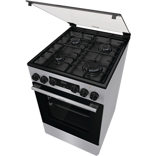 Gorenje, 70 L, laius 50 cm, hall - Gaasipliit elektriahjuga