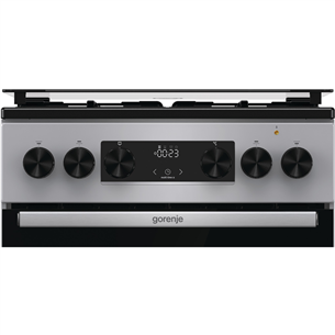 Gorenje, 70 L, laius 50 cm, hall - Gaasipliit elektriahjuga