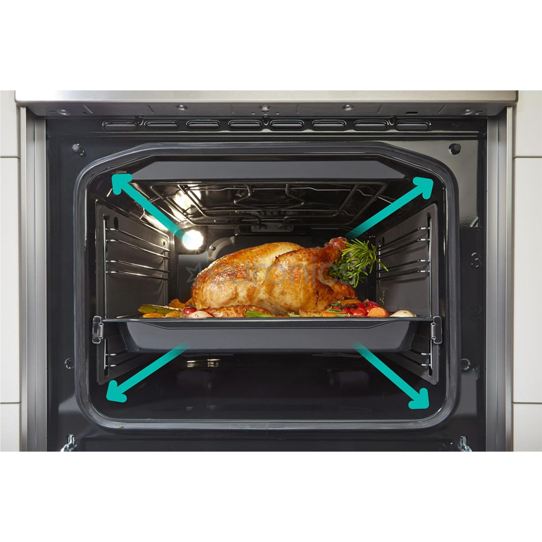 Gorenje, 62 L, laius 50 cm, valge - Gaasipliit elektriahjuga
