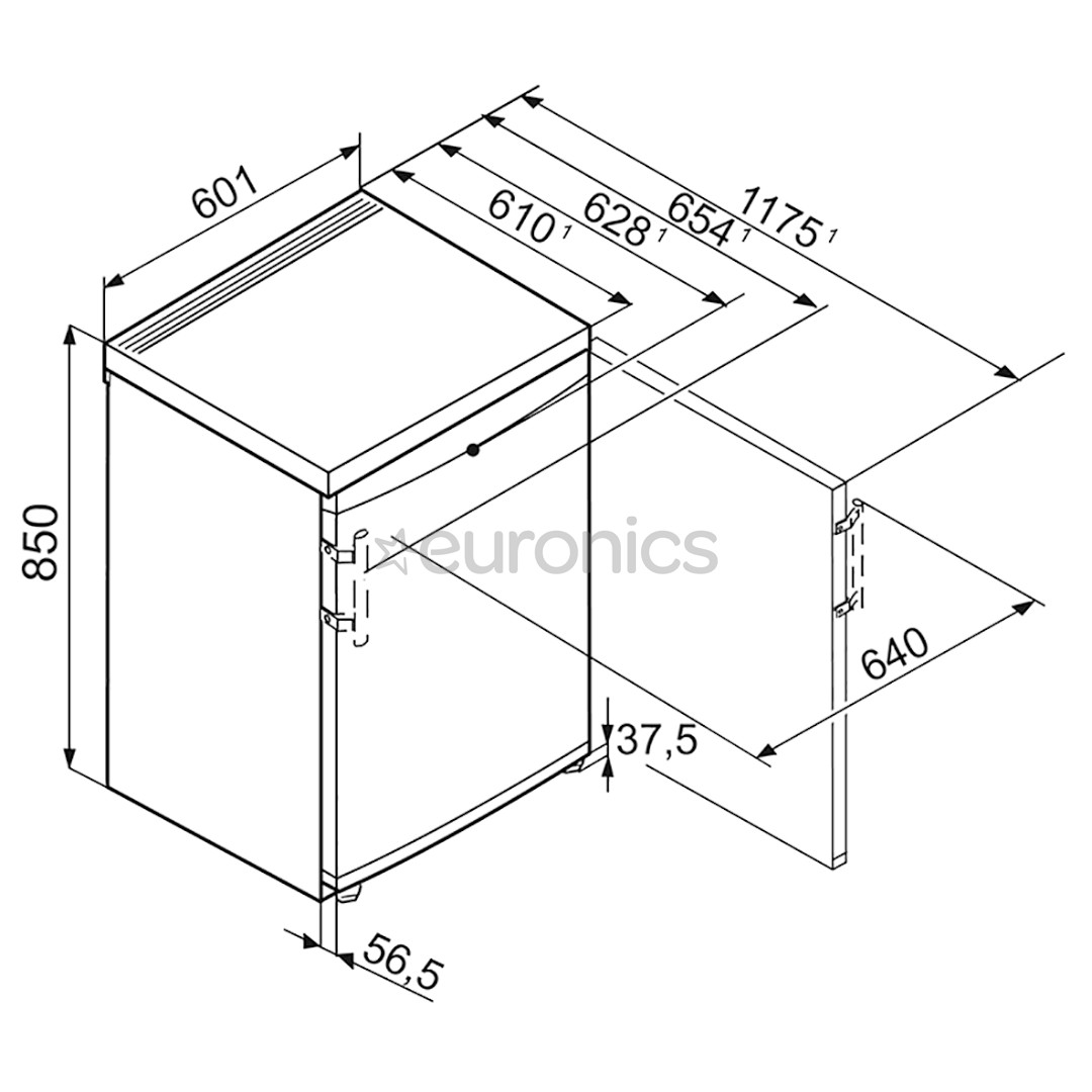 Liebherr, 145 L, height 85 cm, white - Cooler