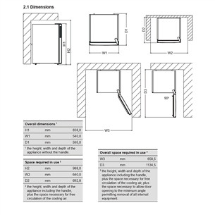 Whirlpool, 103 L, kõrgus 84 cm, valge - Sügavkülmik
