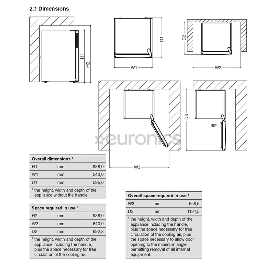 Whirlpool, 103 L, kõrgus 84 cm, valge - Sügavkülmik