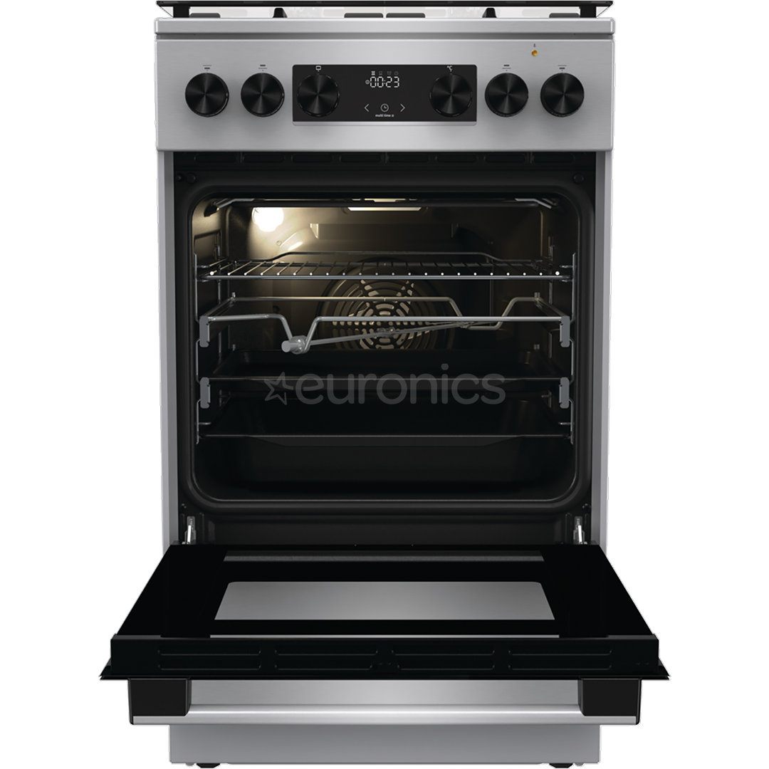 Gorenje, 70 L, laius 50 cm, roostevaba teras - Gaasipliit elektriahjuga