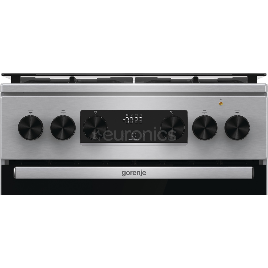 Gorenje, 70 L, laius 50 cm, roostevaba teras - Gaasipliit elektriahjuga