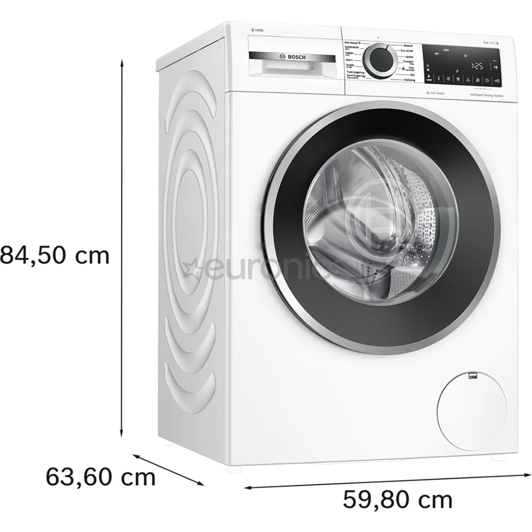Bosch Series 6, 9 kg, depth 59 cm, 1400 rpm - Front load washing machine