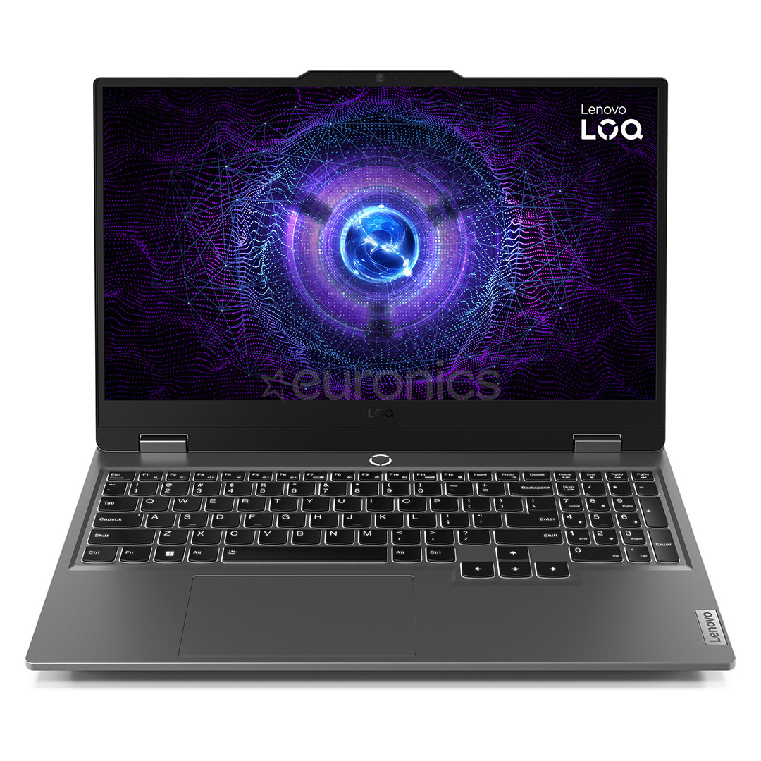 Lenovo LOQ 15IAX9, 15,6'', FHD, 144 Гц, i5, 24 ГБ, 512 ГБ, RTX 4050, ENG, серый - Ноутбук