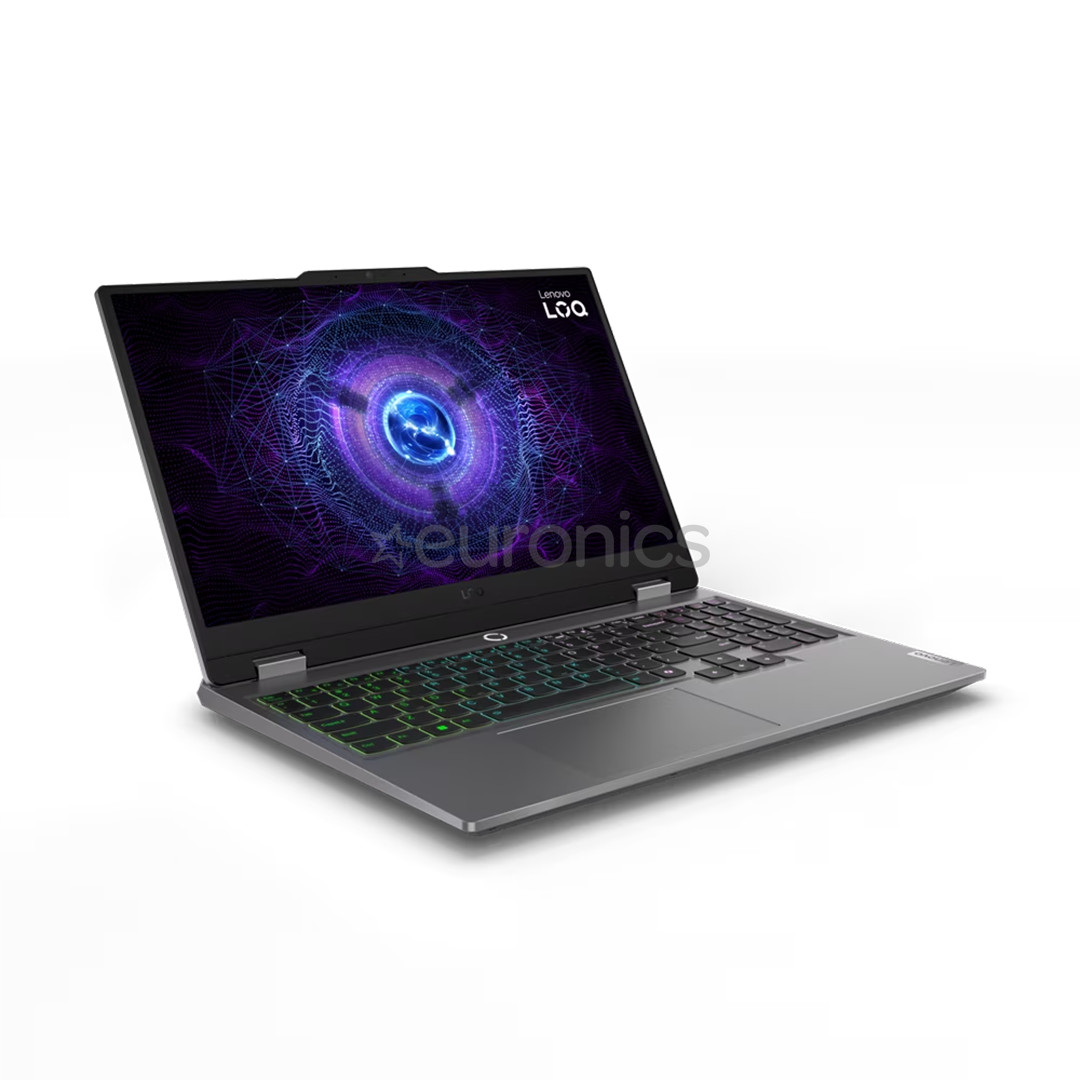 Lenovo LOQ 15IAX9, 15,6'', FHD, 144 Гц, i5, 24 ГБ, 512 ГБ, RTX 4050, ENG, серый - Ноутбук