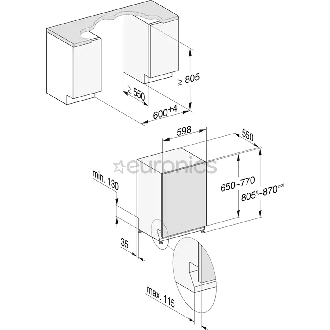Miele AutoDos, 14 place settings - Built-in dishwasher
