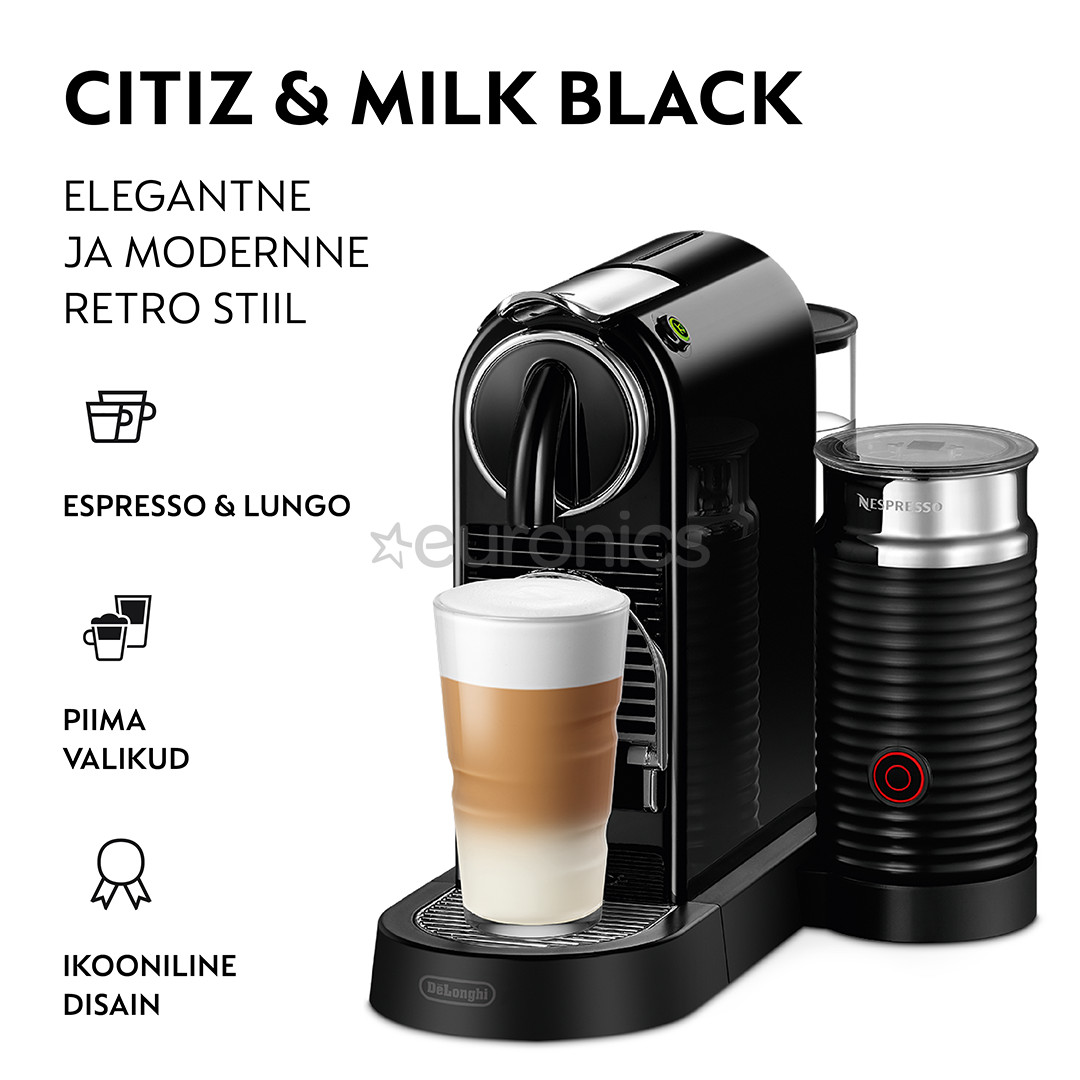 Nespresso Citiz Milk, must - Kapselkohvimasin