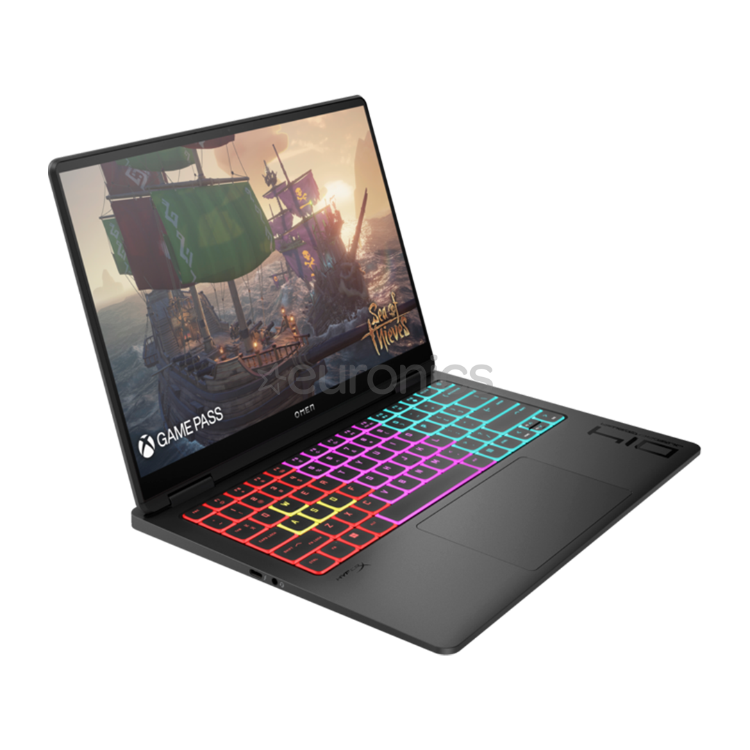 HP OMEN Transcend Laptop 14-fb0000ny, 14'', 2.8K, 120 Hz, OLED, Ultra 9, 32 GB, 2 TB, RTX 4070, ENG, shadow black - Notebook