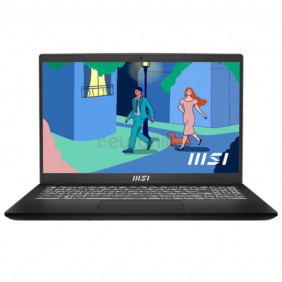 MSI Modern 15 B12M, 15.6'', FHD, i7, 16 GB, 512 GB, ENG, black - Notebook