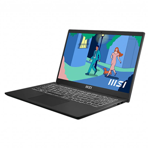 MSI Modern 15 B12M, 15.6'', FHD, i7, 16 GB, 512 GB, ENG, black - Notebook