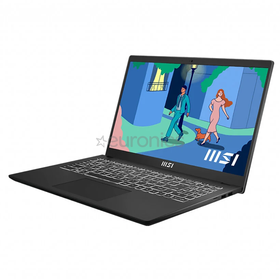 MSI Modern 15 B12M, 15.6'', FHD, i7, 16 GB, 512 GB, ENG, black - Notebook