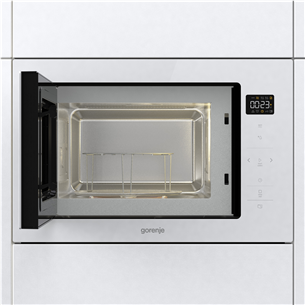 Gorenje, 25 L, 900 W, valge - Integreeritav mikrolaineahi grilliga