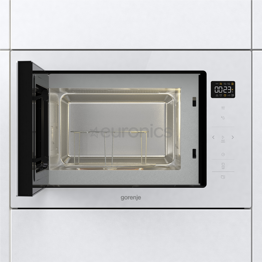 Gorenje, 25 L, 900 W, valge - Integreeritav mikrolaineahi grilliga