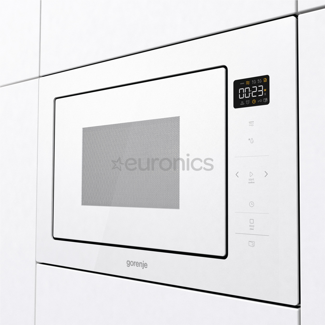 Gorenje, 25 L, 900 W, valge - Integreeritav mikrolaineahi grilliga