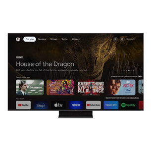 TCL C805, 75'', 4K UHD, Mini-LED, tumehall - Teler