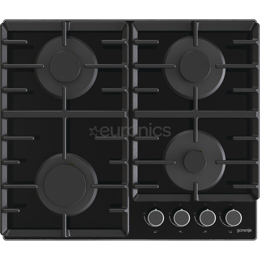 Gorenje, laius 60 cm, must - Integreeritav gaasipliidiplaat