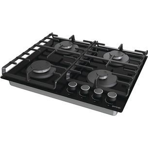 Gorenje, laius 60 cm, must - Integreeritav gaasipliidiplaat