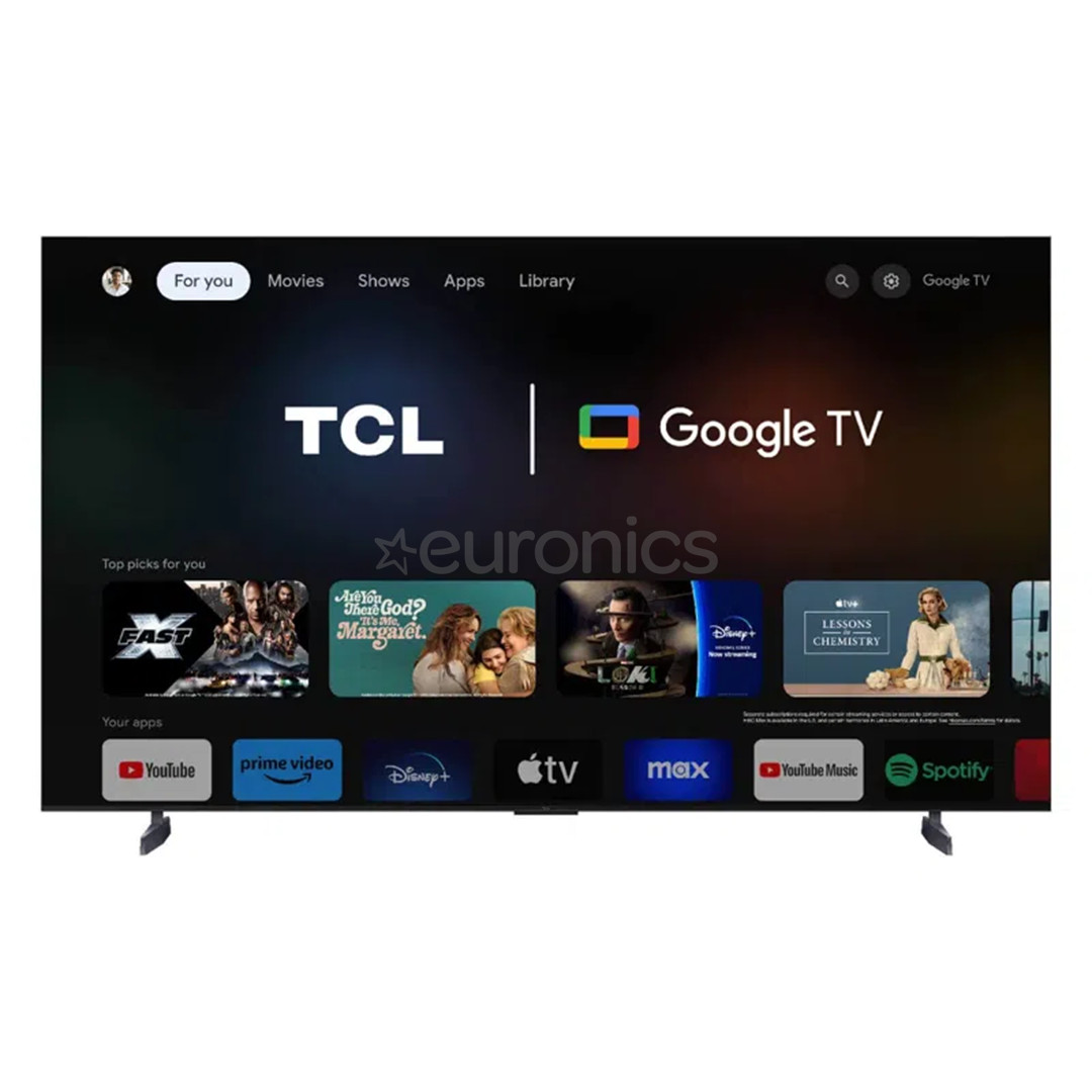 TCL C855, 98'', 4K UHD, Mini-LED, tumehall - Teler