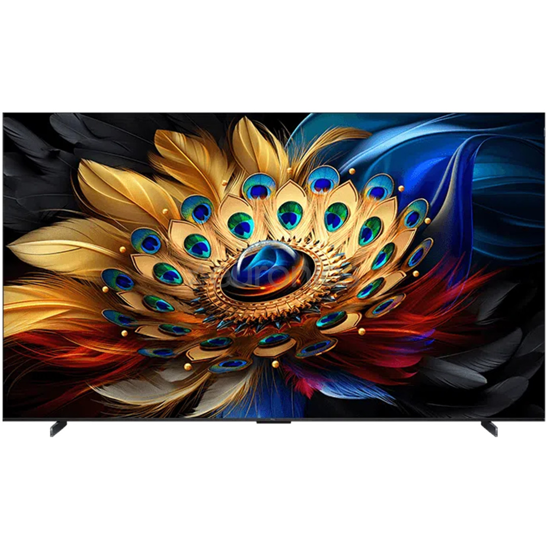 TCL C655, 98'', 4K UHD, QLED, brushed titanium metal - TV