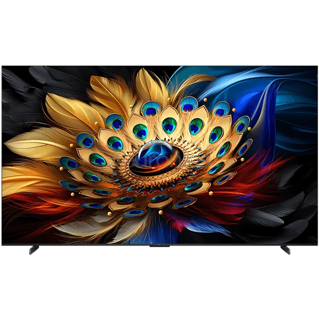 TCL C655, 98'', 4K UHD, QLED, brushed titanium metal - TV