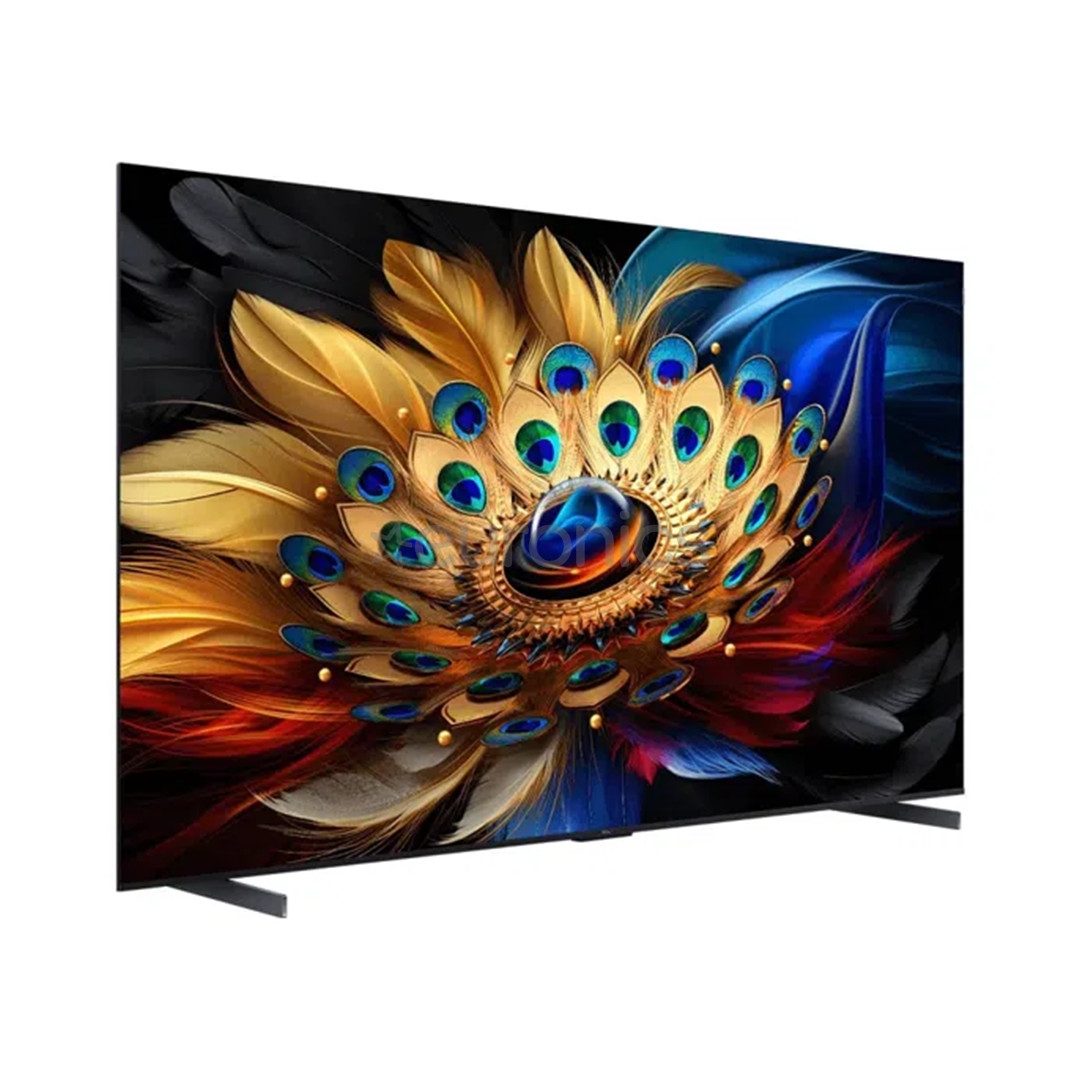 TCL C655, 98'', 4K UHD, QLED, brushed titanium metal - TV