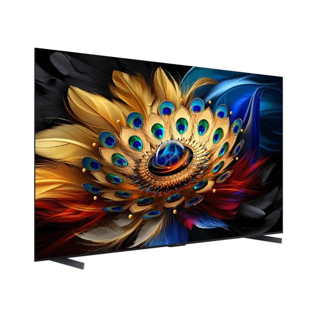 TCL C655, 98'', 4K UHD, QLED, brushed titanium metal - TV