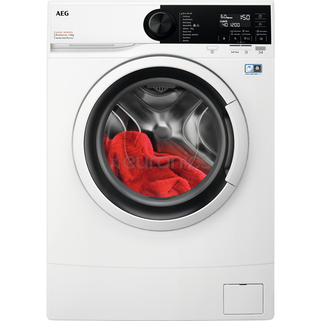 AEG 6000 Series ProSense®, 6 kg, sügavus 37.2 cm, 1200 p/min - Eestlaetav pesumasin