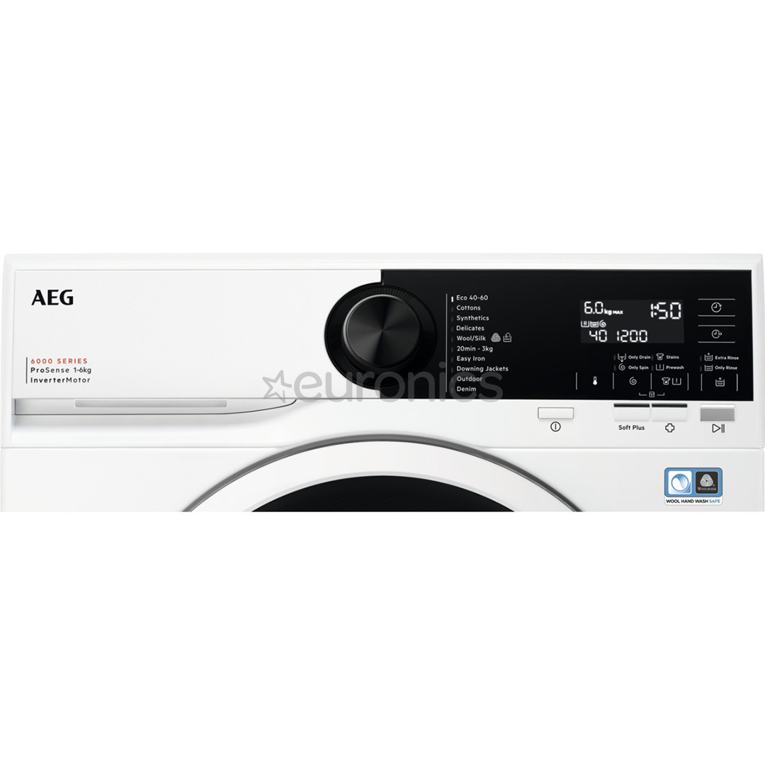 AEG 6000 Series ProSense®, 6 kg, sügavus 37.2 cm, 1200 p/min - Eestlaetav pesumasin