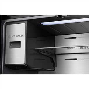 Hisense, Cross Door, NoFrost, 577 л, высота 179 см, черный - SBS-холодильник