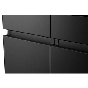 Hisense, Cross Door, NoFrost, 577 л, высота 179 см, черный - SBS-холодильник