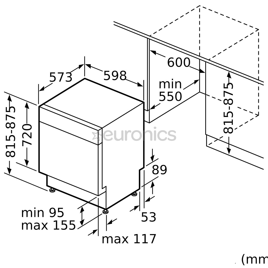 Bosch, Series 4, 14 комплектов посуды - Интегрируемая посудомоечная машина